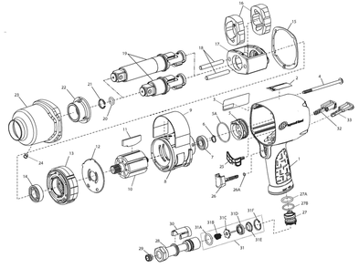 Part Location Diagram of 2145-11 Ingersoll Rand End Plate